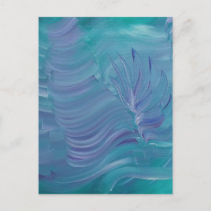 Underwater Magic Unique Colourful Abstract Art Postcard