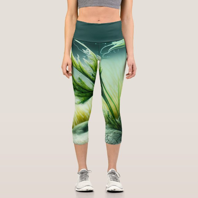 Underwater Majesty Capri Leggings (Front)