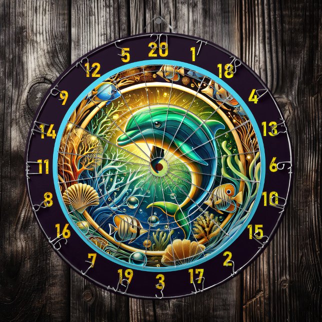 Underwater Majesty Dolphin Dartboard Decor (Creator Uploaded)