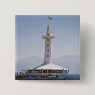 Underwater Marine Park, observation tower 15 Cm Square Badge