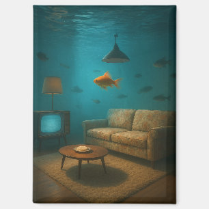 Underwater MCM Living Room Magnet