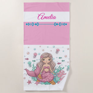 Underwater Mermaid Beach Towel