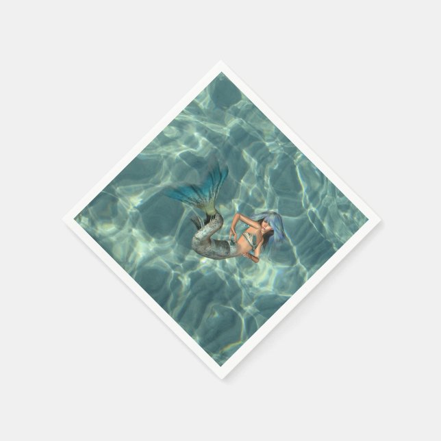 Underwater Mermaid Napkin (Corner)