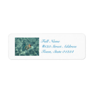 Underwater Mermaid Return Address Label