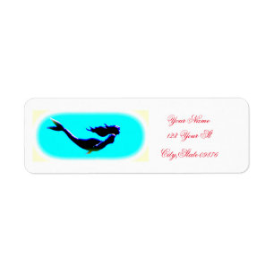 underwater mermaid return address label