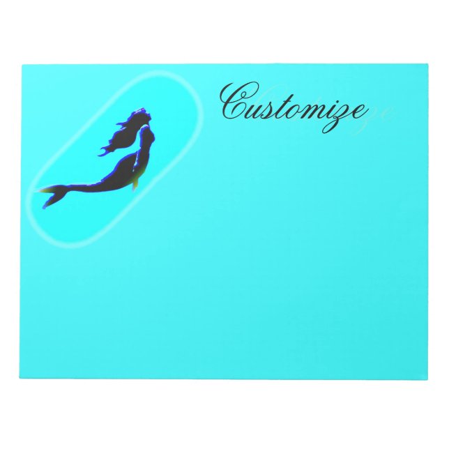 Underwater mermaid rising Thunder_Cove Notepad (Front)