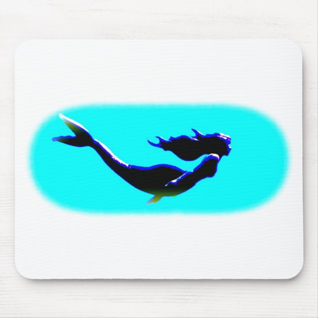 underwater mermaid swimming mouse pad (Front)