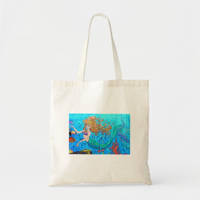 underwater mermaid tote bag (Front)