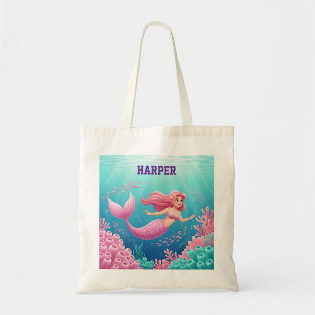 Underwater Mermaid Tote Bag (Front)