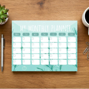 Underwater Monthly Planner Notepad