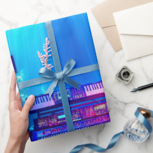 Underwater Music Studio Wrapping Paper