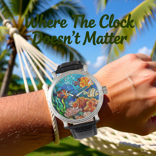 Underwater Paradise Tropical Fish Coral Reef Wall  Watch