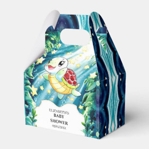 Underwater Pastel Turtle Baby Shower Favour Box