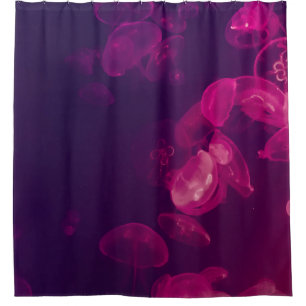 UNDERWATER PHOTOGRAPHY OF JELLYFISH SHOWER CURTAIN