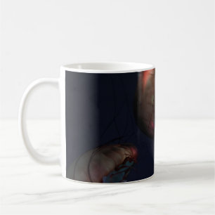 UNDERWATER PHOTOGRAPHY OF TWO RED JELLYFISH COFFEE MUG
