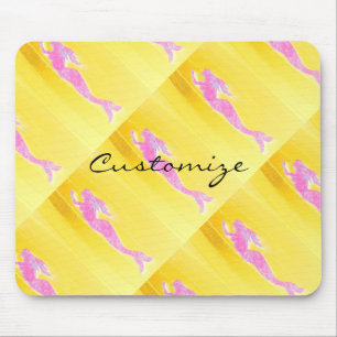 underwater pink mermaids swimming mouse pad