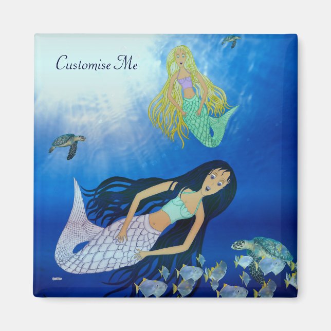 Underwater Play (Mermaid) Magnet (Front)