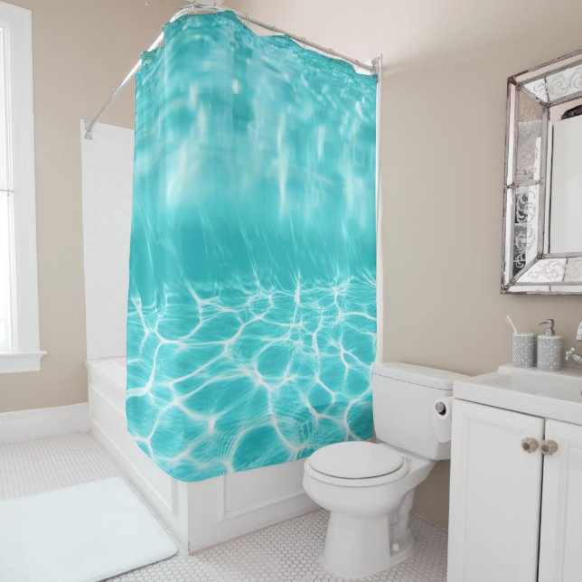 Underwater Pool Glam 1 Shower Curtain (In Situ)