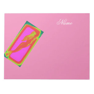 Underwater red mermaid diving Thunder_Cove Notepad
