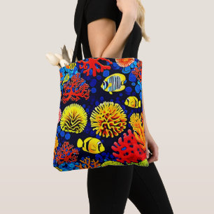 Underwater Reef Life Bright Design Tote Bag