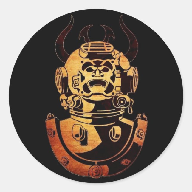 Underwater Samurai Stickers (Front)