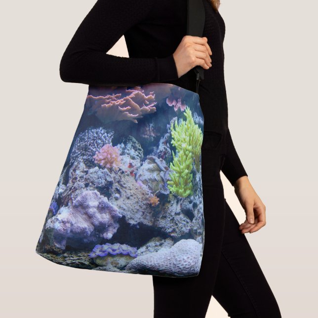 Underwater scene, sea, ocean, nature scene crossbody bag (Close Up)