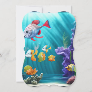 Underwater Scene with Hyper Realistic Fish Card