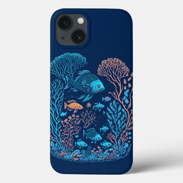 Underwater scenery  colourful fishes and coral ree Case-Mate iPhone case (Back)