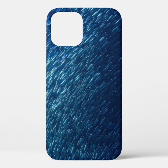 Underwater Sea Fish School Abstract Case-Mate iPhone Case (Back)