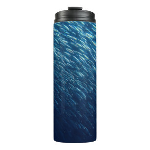 Underwater Sea Fish School Abstract Thermal Tumbler