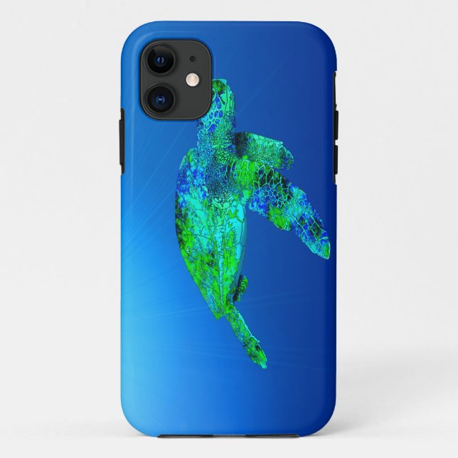 Underwater Sea Turtle Case-Mate iPhone Case (Back)