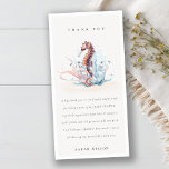 Underwater Seahorse Seaweed Coral Baby Shower Thank You Card<br><div class="desc">If you need any further customisation please feel free to message me on yellowfebstudio@gmail.com.</div>