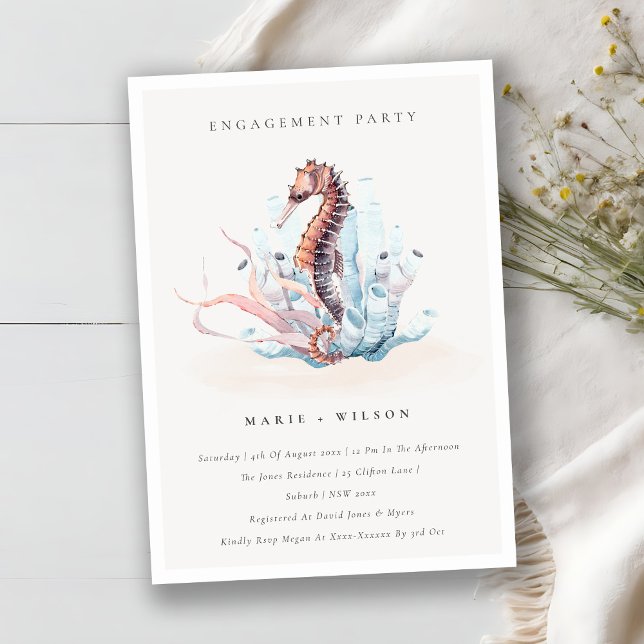 Underwater Seahorse Seaweed Engagement Invite (Creator Uploaded)