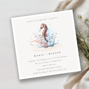 Underwater Seahorse Seaweed Engagement Invite