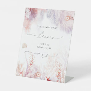  Underwater Seaweed   Seashell How Many Kisses  Pedestal Sign