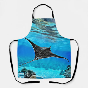 Underwater Spotted Ray Design Apron