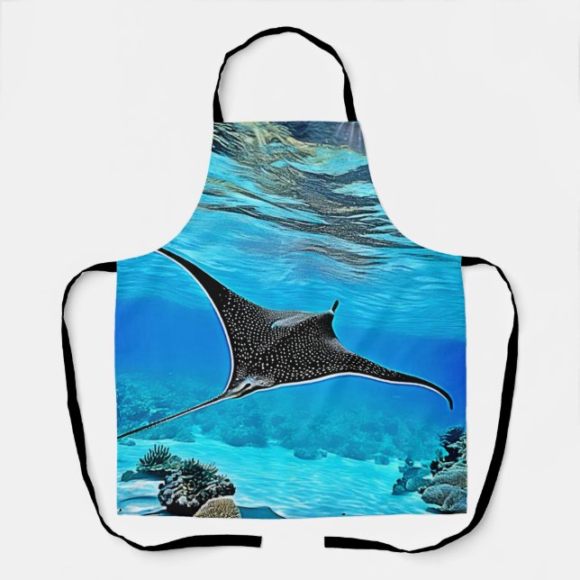 Underwater Spotted Ray Design Apron (Front)