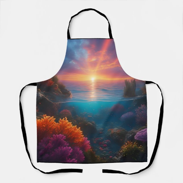 Underwater Sunset Tropical 1 Apron (Front)