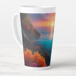 Underwater Sunset Tropical 1 Latte Mug