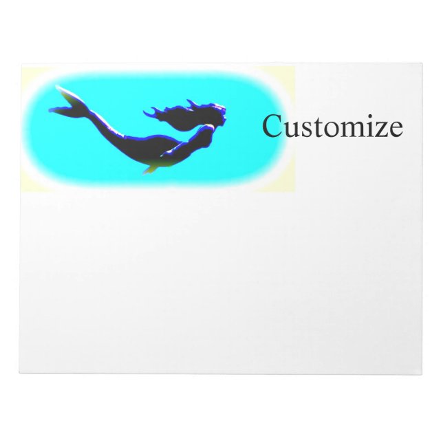 underwater swimming mermaids notepad (Front)