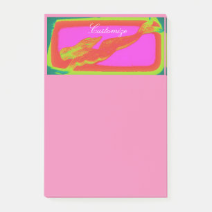 underwater swimming red mermaid post-it notes