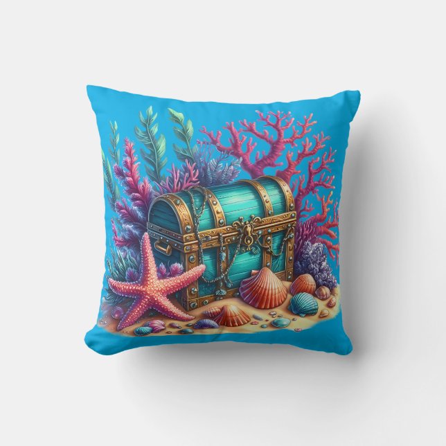 "Underwater Treasure" Cushion (Front)