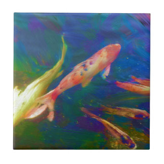 Underwater Tropical Fish Art Ceramic Tile