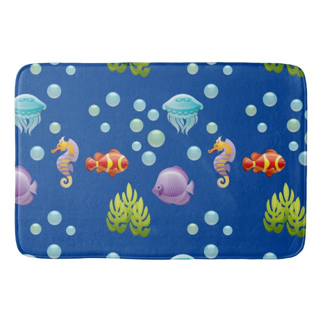 Underwater Tropical Fish Large Bath Mat (Front)