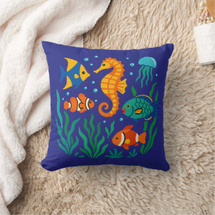 Underwater Tropical Fish - Marine Life Cushion