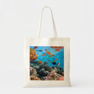 Underwater Tropical Fish Scene Tote Bag