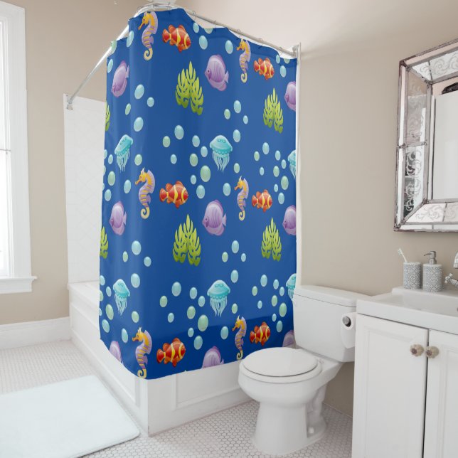 Underwater Tropical Fish - Shower Curtain (In Situ)