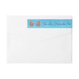 Underwater Two Less Fish in the Sea Address Label