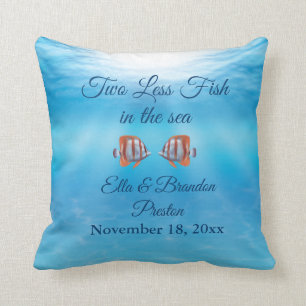 Underwater Two Less Fish in the Sea Cushion