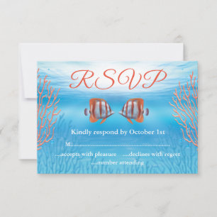 Underwater Two Less Fish in the Sea RSVP Card